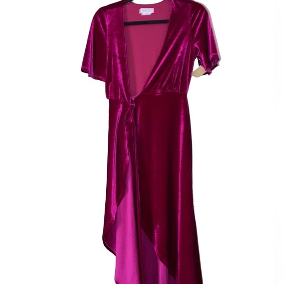 Lovers + Friends Brene Pink Velvet Revolve Dress XSmall - Picture 4 of 5